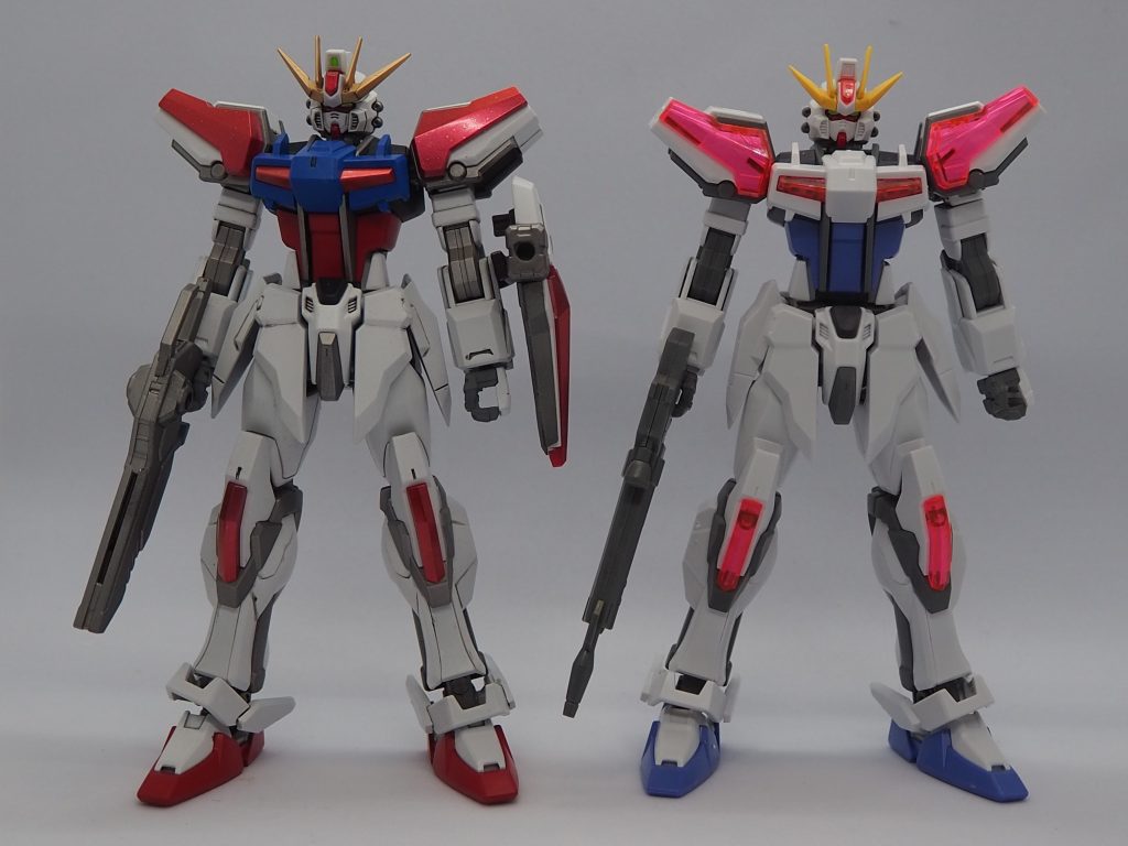 完成品と未塗装品の比較ですカラー変更とアンテナのシャープ化を行いました