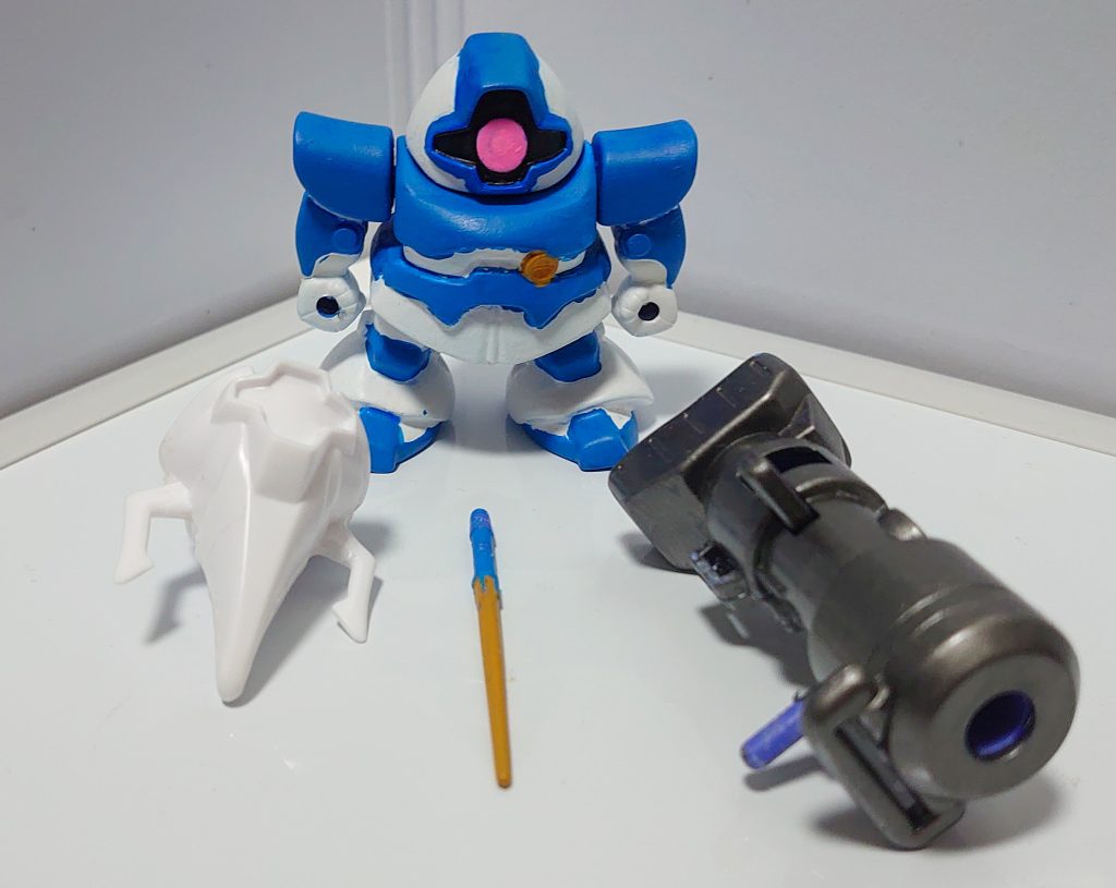 スタティックデスプレイ……武者生首は装備じゃなかろうw肩アーマーと二刀流は撮るの忘れた