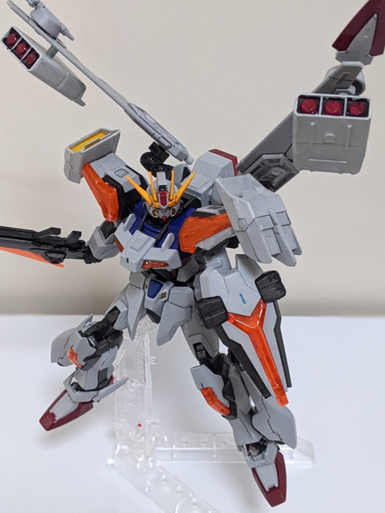 色味は変えたかったのでグレーにストライクっぽい感じにしたのですが、クリアピンクが浮きまして、クリアオレンジを塗って見ると落ち着いた様な気がします!(´▽｀)