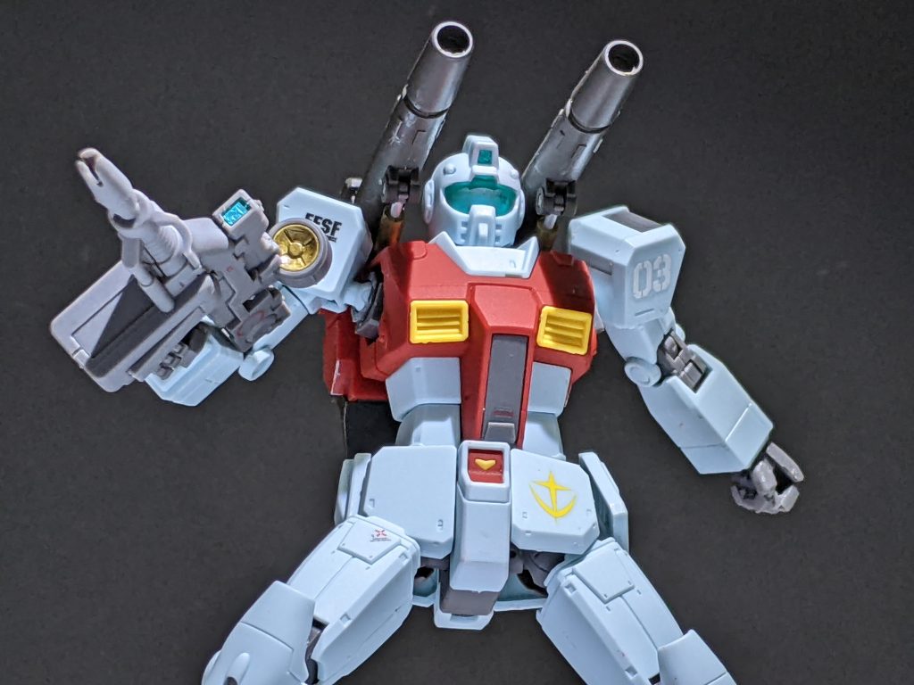 ついでにガンキャノンのバックパックを装備！思ってた以上にキマってる。