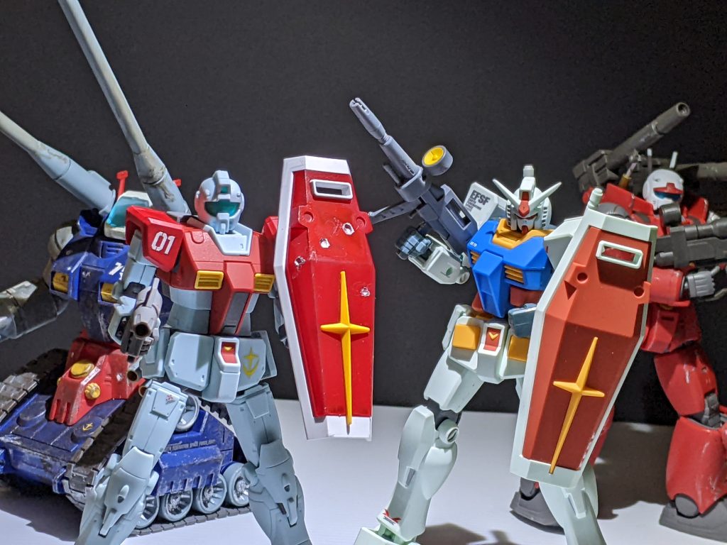 連邦側の機体があとボールとGアーマー系に…こう考えると外伝除くと本当に少ないですよね。このメンツ……連ジ！？（ジオン軍しか居なかった記憶がぁ…）