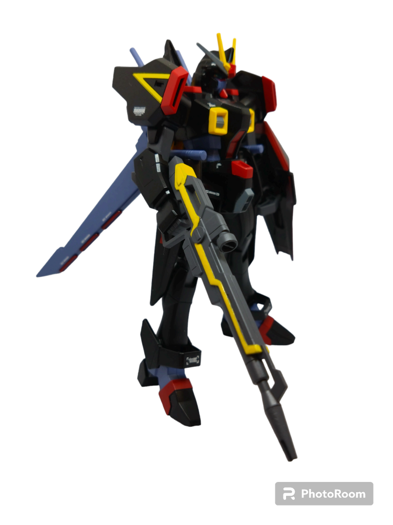 ビームライフルの部分塗装デカール貼り付け