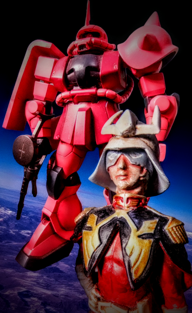 コチラは「FG シャア専用ザク」となります💦スパイクアーマーはMSVのモノを流用して巨大化させています😁