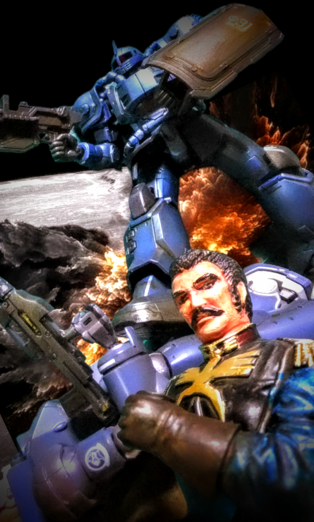 って？　鎮圧💦　ランバ・ラル様の表情がドヤ顔に見えて来ましたでしょうっ！今回のランバ・ラルの胸像もエステ（リペイント）しております😅