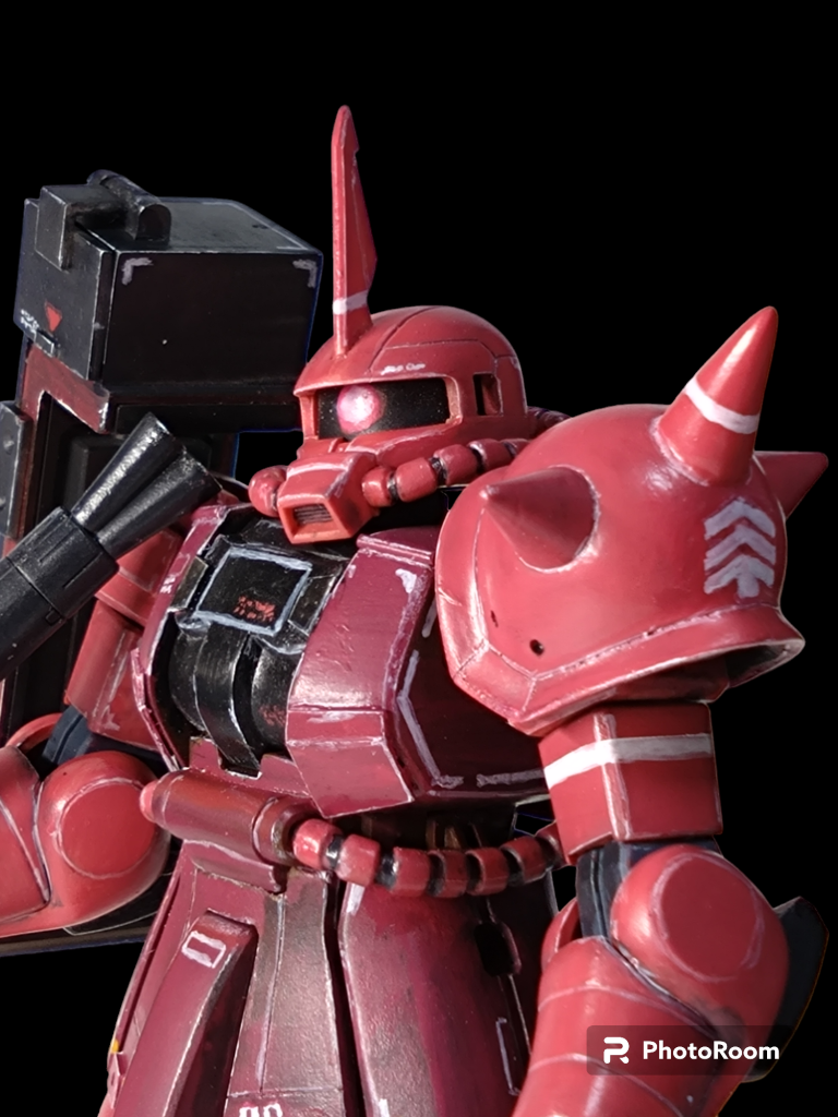 アップです。階級マークは何度か失敗してやっと描きました。