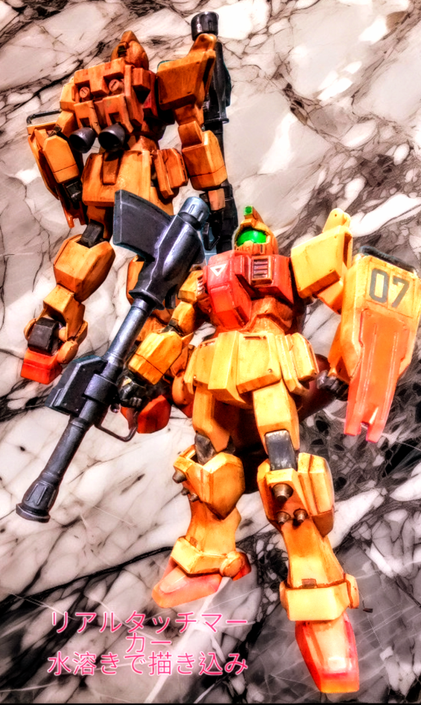 旧HG 陸戦GM&グフ・フライトタイプ 「空(頭上)から来る者」–5枚目/制作者:gtarou