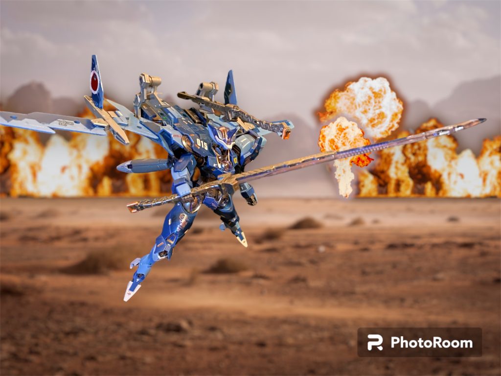 また、自らの警護の為に民間人の巻き添えが出る事を良しとしないミオリネの意向に沿うべく、主兵装としての射撃武器は廃され、近接戦闘により確実に敵機だけを攻撃する事を想定した仕様となっている。主兵装のビームマサムネは基部は大型であるが粒子加速機構を備え、通常のビームサーベルやシールドをものともしない、圧倒的な切れ味を持つ長刀である。ビーム刃形成時に発せられる高周波音はジャズのような不協和音を生む為、別名「ジャズブレード」とあだ名されている。またベギルペンデの装備であったノンキネティックシールドを流用した実験用装備も用意された。これは搭載されていた対GANDフォーマット用装備アンチドートを、全く逆の効果をもたらすシェルユニットに置き換え、クワイエット・ゼロ騒乱時にスレッタ・マーキュリーの乗るキャリバーンが達成したとされるスコア∞を擬似的に再現する事を目標とするものである。しかしながら、まだ現時点では最大稼働時に僅か数百メートルのデータストーム空間を数秒間維持するだけでシステムダウンしてしまうのというものに過ぎない。ニッポンの技術の粋を集めたこれらの改修により、ベギルペンデを上回る戦闘力を与えられたベギルへクスは、あたかも、いにしえのサムライのごとき姿を現代にあわした。