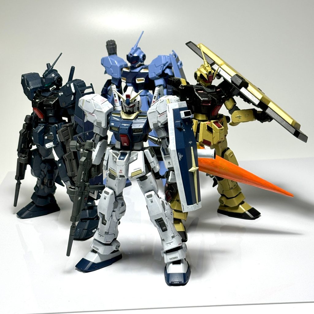 我が家のペイルライダー軍団。白や赤やトーリスもありますが未開封のまま積みっぱなしです。。。HGUC ペイルライダーDII 風https://gumpla.jp/hg/743863HGUC ペイルライダーデュラハン 風https://gumpla.jp/hg/743858