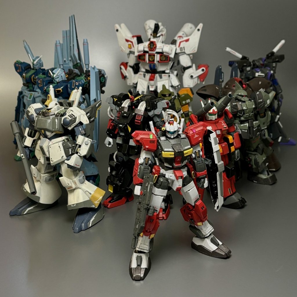 我が家のM-MSV登場MS群とパシャリ。そういえば、FAガンダム7号機もM-MSV登場機でしたが、並べるの忘れてますね、コレ。プロトタイプサイコガンダム 風https://gumpla.jp/hg/923377プロトタイプリックディアス 風https://gumpla.jp/old/866136プロトタイプゴッグ 風https://gumpla.jp/hg/1032106プロトタイプ・ザク 風https://gumpla.jp/other/778626量産型サイコガンダム 風https://gumpla.jp/old/1048073量産型ZZガンダム 風https://gumpla.jp/hg/889759量産型νガンダム インコムユニット搭載型 風https://gumpla.jp/eg/1076020量産型νガンダム フィンファンネル搭載型 風https://gumpla.jp/hg/1162850ガンキャノン A 風https://gumpla.jp/hg/1086861高機動型ザクII (ゲルググ先行試作型) 風https://gumpla.jp/hg/1099201