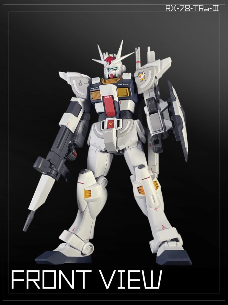 「RX-78 TRa-III ラーガンダム」は「TR計画」の第1段階である TR-1(万能化換装システム) の技術検証機体とされる。 機体名称「ラー」は lapine言語で「首領・長」を意味する。The RX-78 TRa-III is considered to be the technical verification mobile suit for the TR Project. The name 