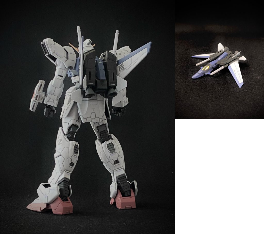 コアファイターは現実のステルス戦闘機風にアレンジしています(前進翼とカナードなのであくまで