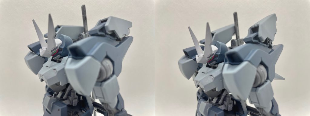 大きな特徴となるのが肩部の展開式大型スラスターであり、展開時は高機動形態時の百里すら凌駕する機動性を発揮する。