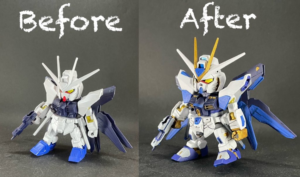 素組みとのビフォーアフター！素組みとは印象は変わったと思います♪