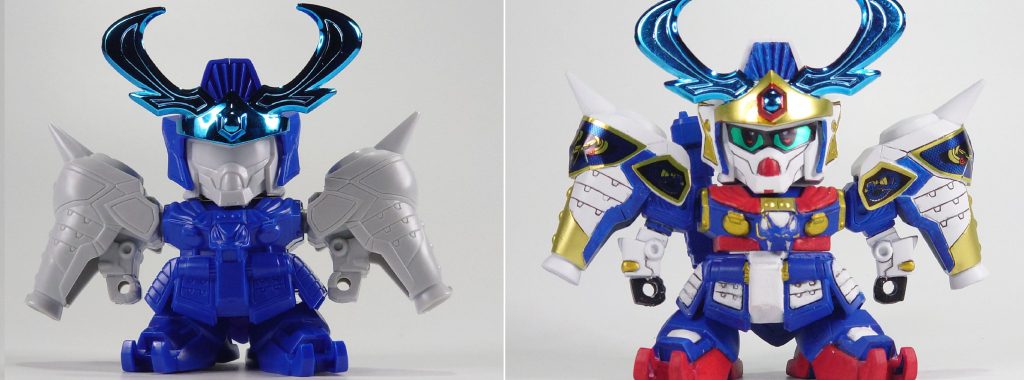 では今回の改造個所…の前に素組みとの比較です