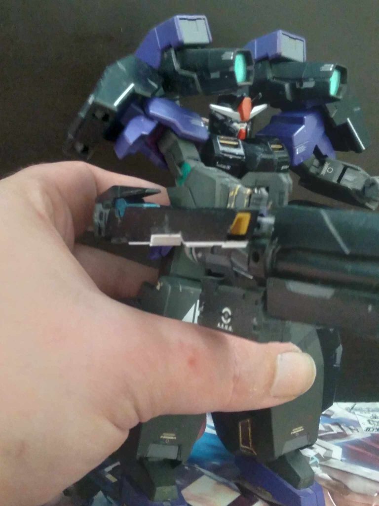 I also did some pla plate work on the newly created GN Burst Cannons. I came up with settings for them as well:GN Burst Cannons:  Powerful GN particle cannons connected to the rear of the Gundam Oberon. They have  been upgraded with a variable output function. The pilot can choose the type of parts beams the Cannons fire. They also now have a rapid fire mode. Not as powerful as it's standard firing mode, but they can still do damage to enemy units. They're connected via a movable track. This track also supplies the cannons with GN particles 