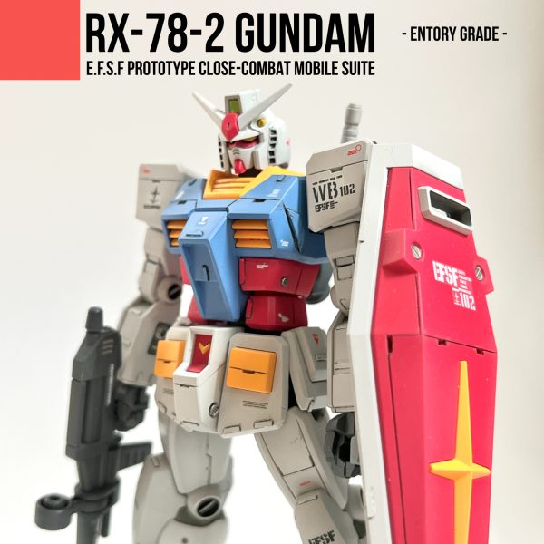 EGエントリーグレード RX-78-2ガンダム ガンプラ 全塗装 塗装済 完成品 ENTRY GRADE 1/144 RX-78-2 ガンダム メタリックフレーム EG