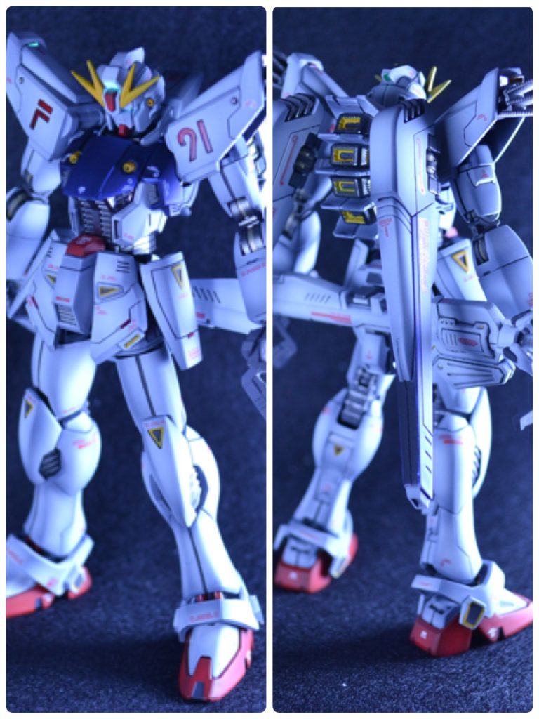 リクエストは『つや消し』だけだったので、『ビルドファイターズ』のF91イマジンにしようと思ったんですが、F91をこよなく愛する友人だったため原作に忠実に作成しました。