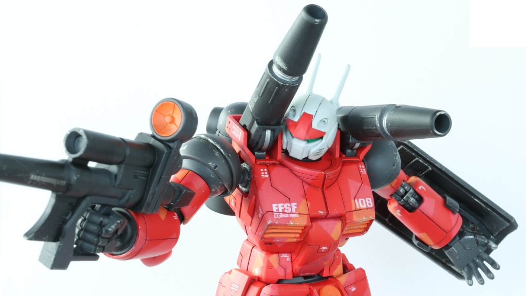 HG RX-77-2 ガンキャノン【スプリッター迷彩塗装+ウェザリング】–6枚目/制作者:moolio_pla