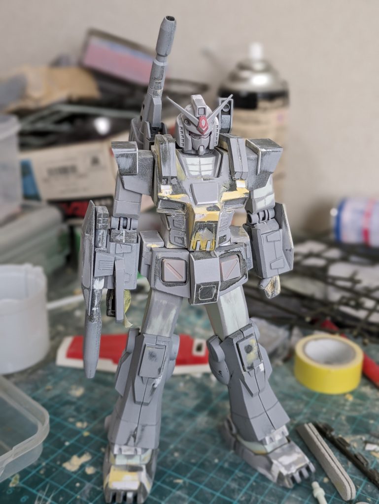 サフ後の表面処理その2 アーマー類を着けても着ぶくれ感がないようにしましたがいかがでしょうか?