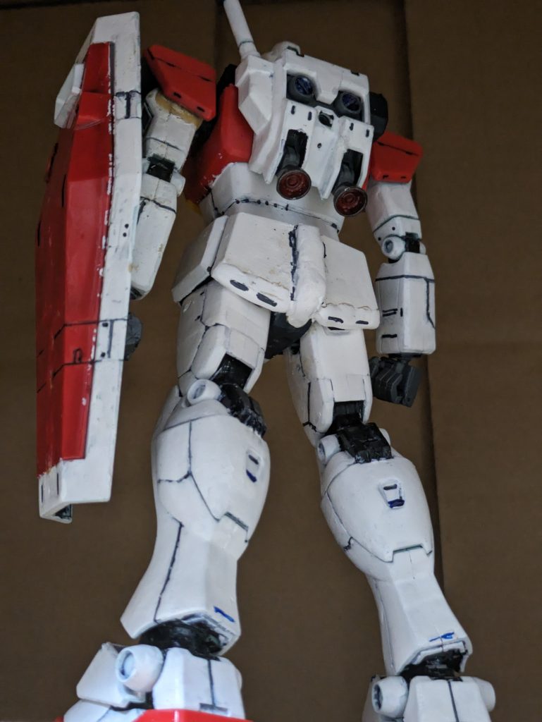 そして後です!後ろのスカート部分はジム改の画像とにらめっこして作りました!