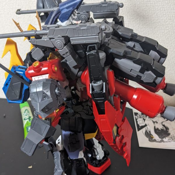 ティフォエウスガンダムをサイコガンダムの下半身とくっつけたらすごいんじゃね?から思いつき制作を始めてみました（7枚目）