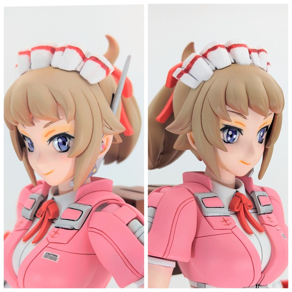 瞳はパッケージ再現したくて正面と左目線の2種類作成手で書きレジンを盛って艶を出しました👍