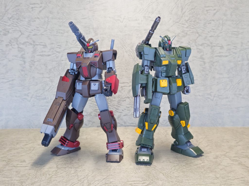 前に作ったヘビーガンダムと一緒にヘビーガンダム作ったの