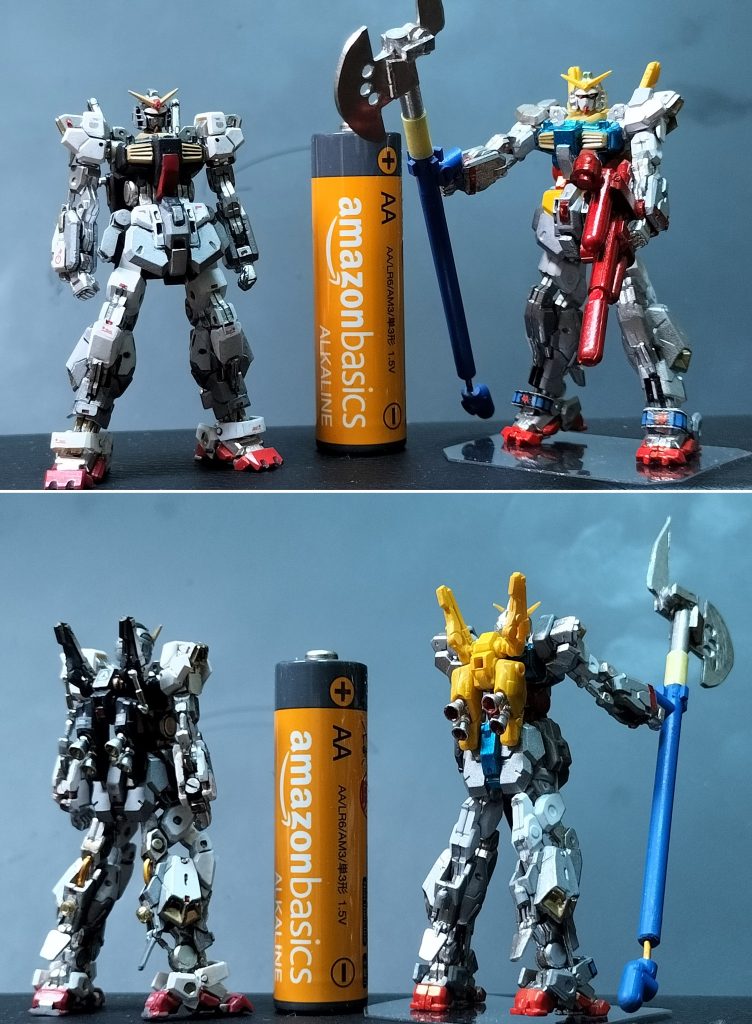 16)2024トレンドのアーティファクト可動化には手を出し(せ)ませんが、色んなバリエーションを作って遊んでみたいと思います。追伸: マークIIのバックパックを全部黄色で塗るのは、非常に勇気と気合いが必要な体験でした(笑)