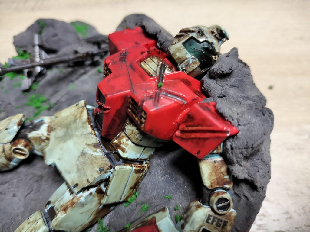 ルナチタニウム合金は錆びるのか不明ですが錆びると信じてバイザーはリアルタッチマーカーのブラウン1をベタ塗り