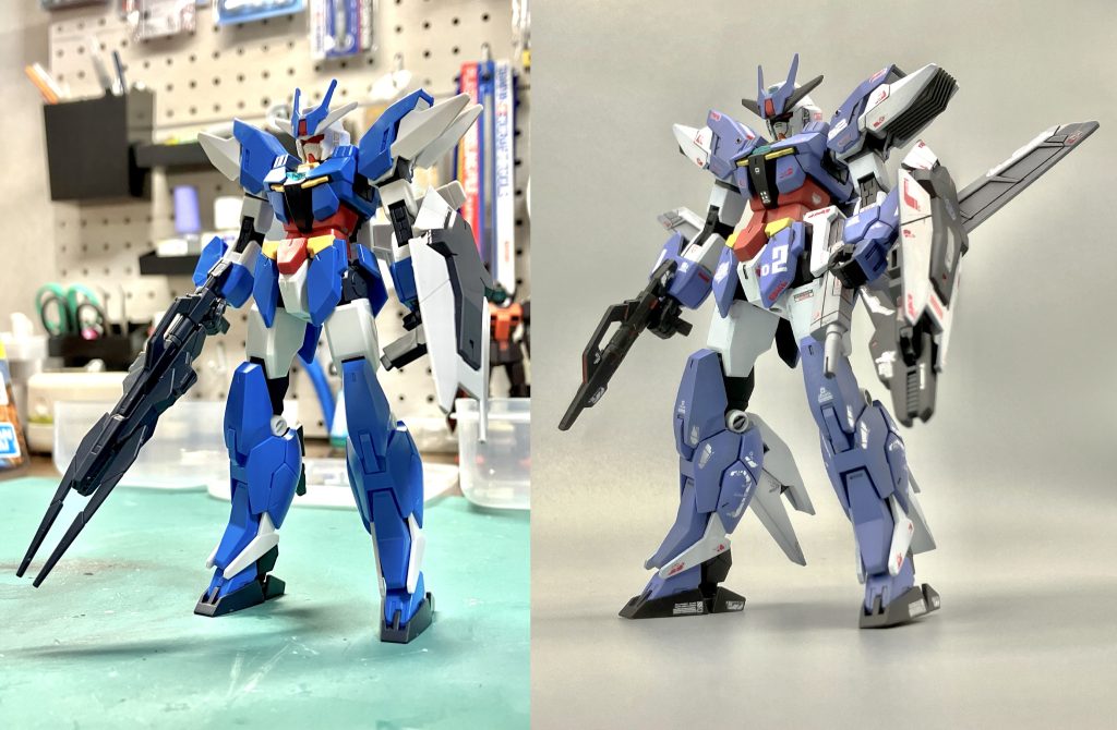 前比較全面は特にいじってはいないですが、肩のフィンのおかげで情報量が上がっていていい感じでした。