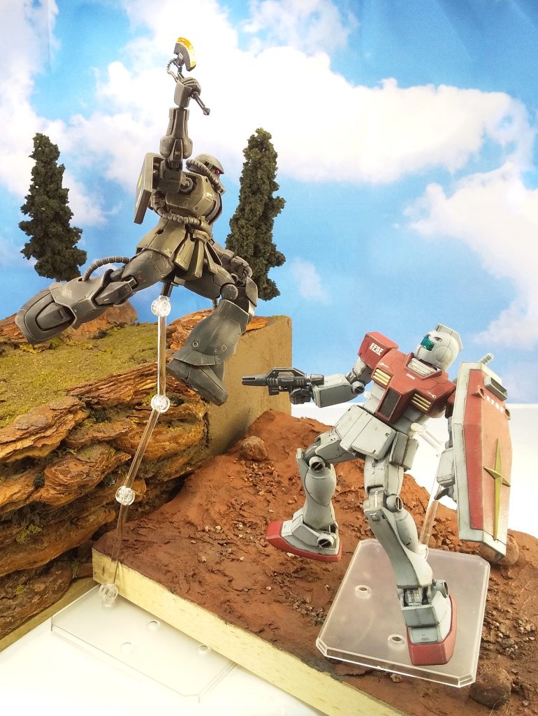 こんなね、ザクvsジムなんていうモブ同士の闘いでも、それぞれのパイロットにはそれぞれの物語がある。そんなんが好きです。