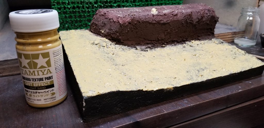 情景テクスチャペイントのテストです。下地にはTOMIXシーナリープラスターを使ってみました。