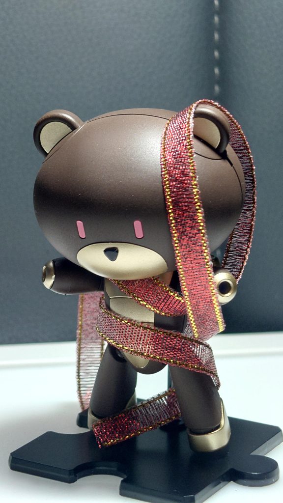 リボンが上手く結べず、絡まってしまいました。。。