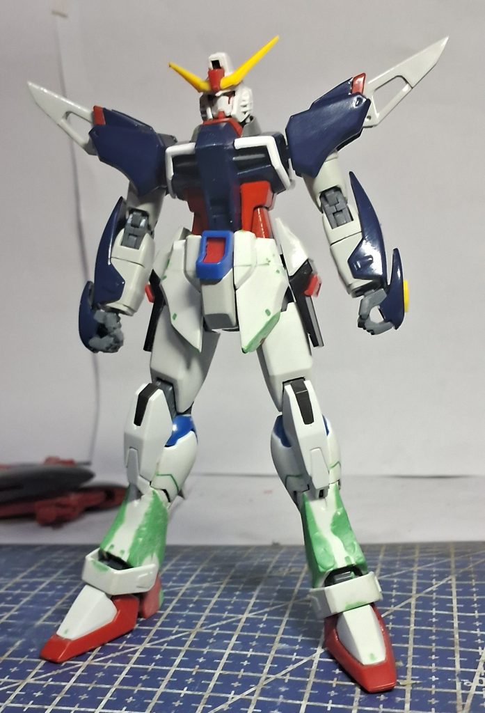 Then add more epoxy putty to make the lower leg blocky