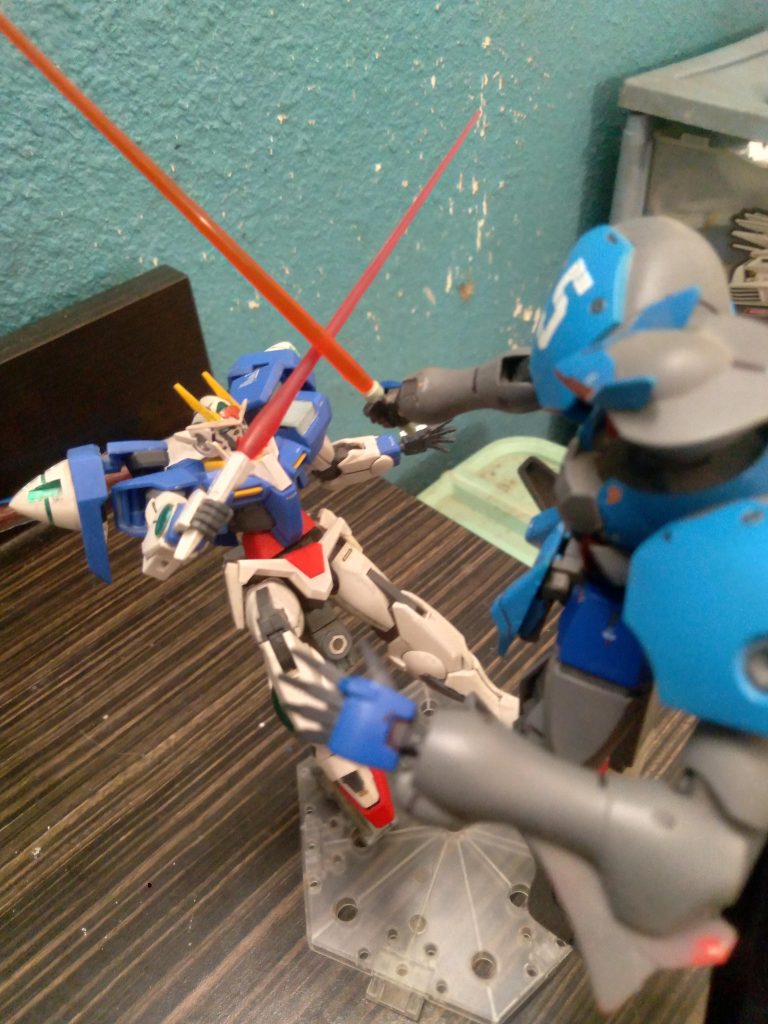 With my custom painted HG Gadessa