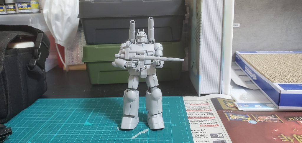 サフキャノン。サフモエー。左爪先の合わせ目消しが甘かった、、何ヵ所か合わせ目消しポイントがあったのでいい練習になりました!