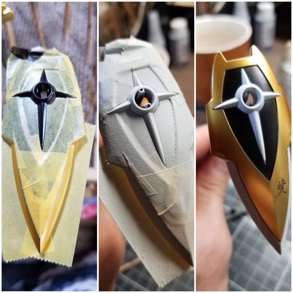 こちらは一番手の掛かったシールドのマスキング😢まぁでも手が掛かった分、成功してると嬉しさ倍増ですねっ👍