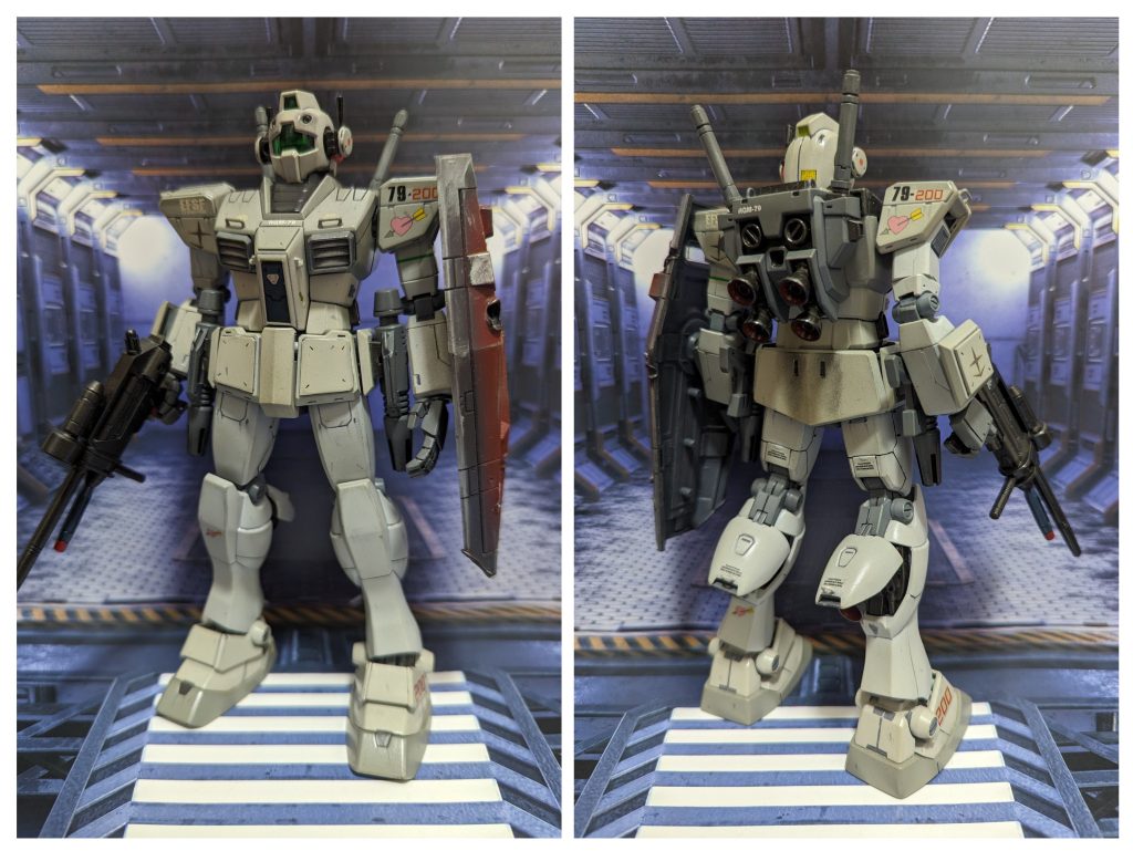 機体色は低視認性のグレー系で纏めてます。宇宙空間でグレー系はどうなのかなとも思いますが、まぁオフィシャルカラーよりは見つかりにくいかと…