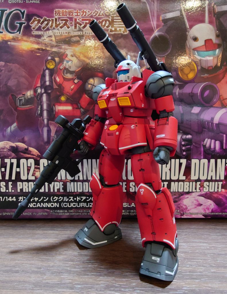 ORIGIN版ガンキャノン用のデカールを貼りました