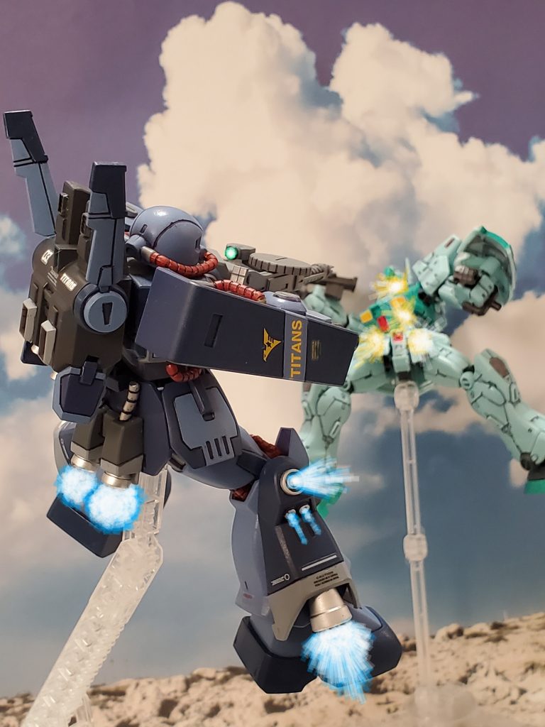 地上で活動する『カラバ』は民間人中心による組織であったため、元々軍事力は有していなかった💦しかし、『エゥーゴ』と協力関係を結んだ事によりMSも保有し武力による衝突も各地で起き始めていた😔✨ここヨーロッパ方面でもカラバ所属のMSとの交戦が頻繁に発生❕ヤザン大尉指揮するハイザック部隊は連戦連勝でカラバMS部隊を撃破👍✨しかし、ヤザン大尉は機体性能を存分に発揮できる相手がおらず、戦いに不満を抱いていた…😔💦