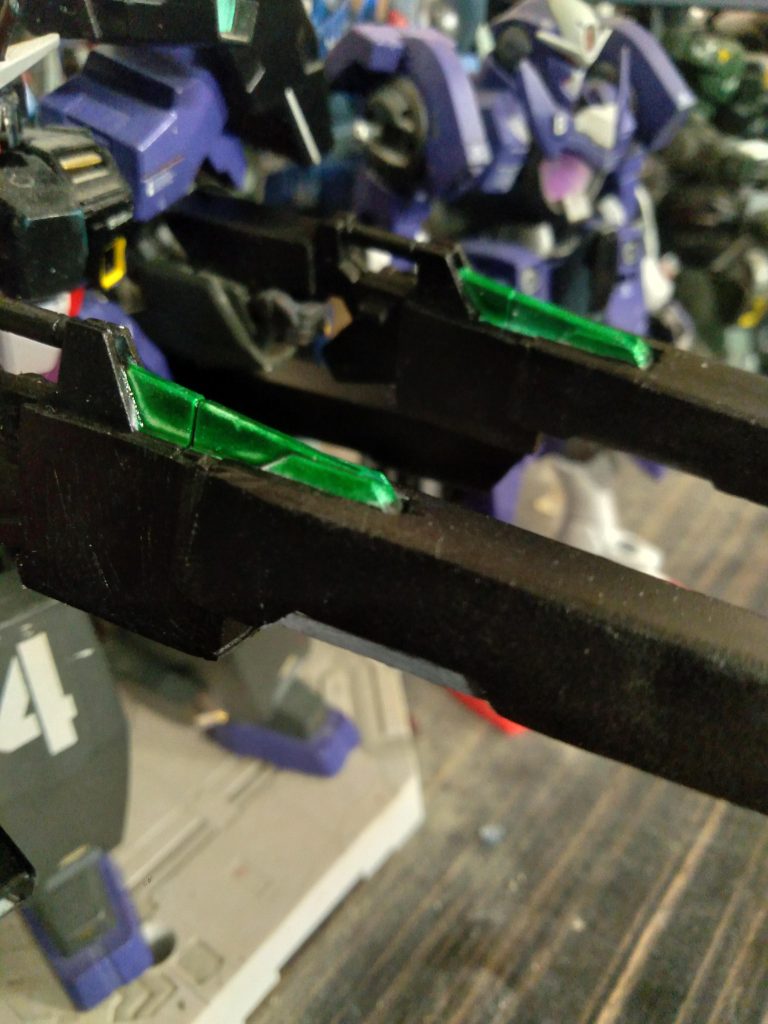 I added the green parts to recreate the crystal sensors from 00. I think I did a pretty good job