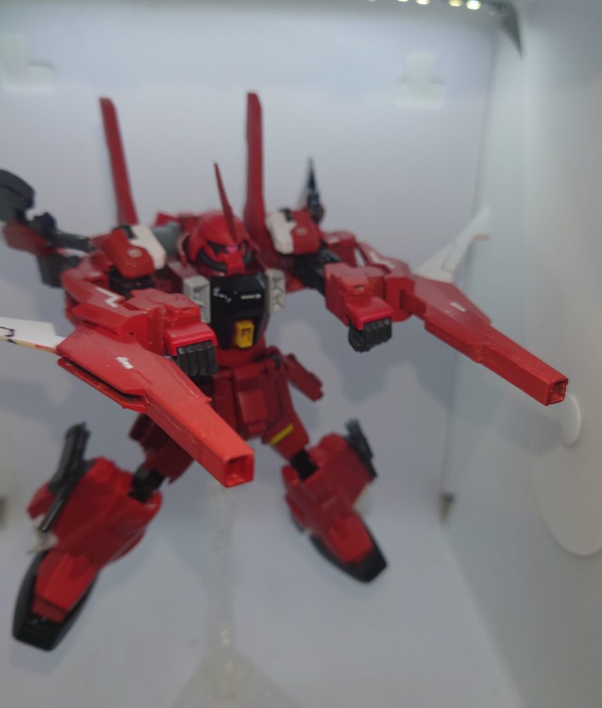 スラッシュバインダー(キャノンモード)とHi-MEGAキャノンを同時に放つフルバースト。