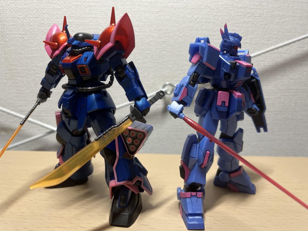 ということで終わりです。以下はどうでもいい話。妄想では、GBNでイフリートが宮本フレデリカ、ブルー1号機が一ノ瀬志希の搭乗機となってます。…イフリートの方にもLazyのマーキング入れたいけど、機体の形状的に難しそうwそれじゃあ。。