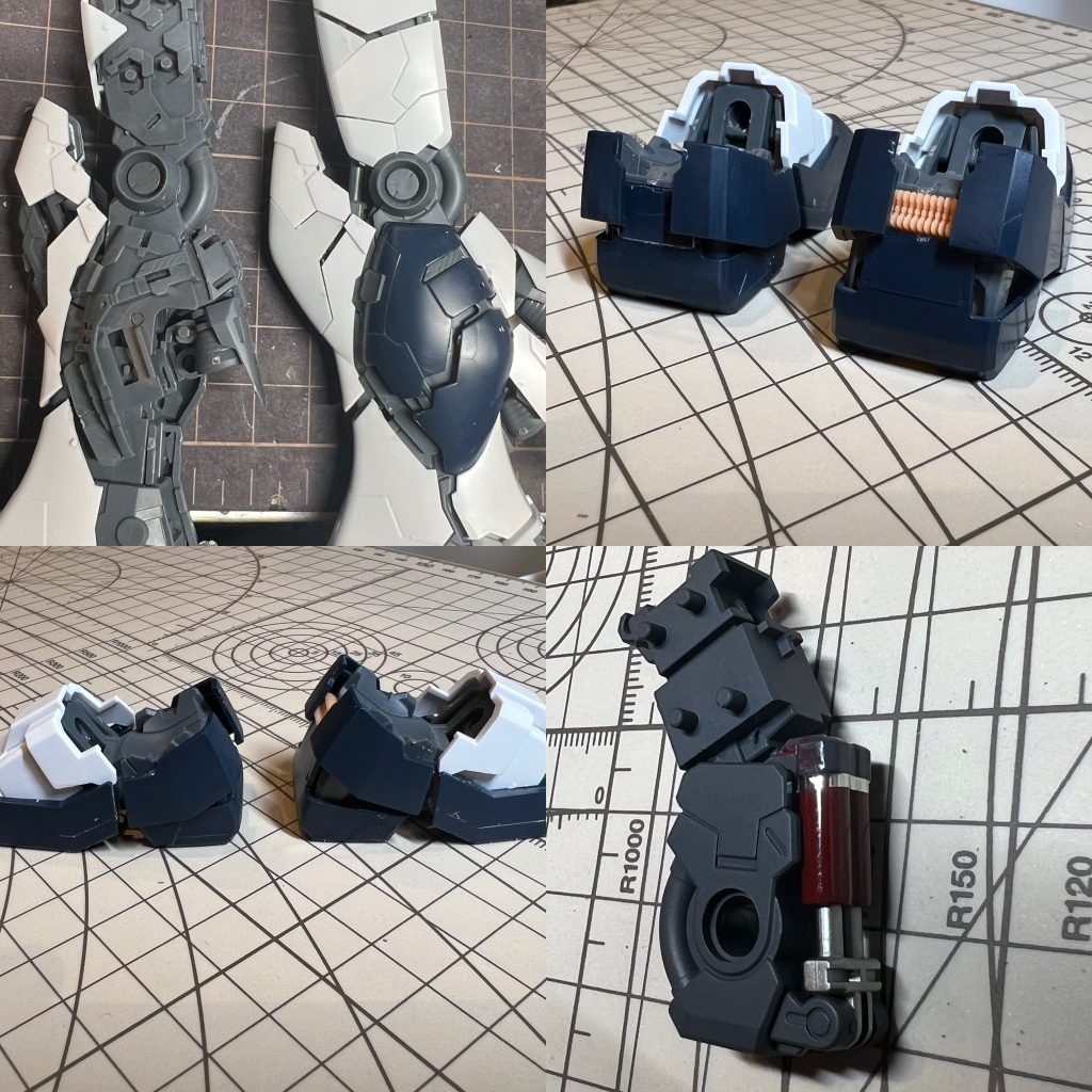 踵の途中にシイタケディテール追加してハイヒール化。膝はフレーム加工して鳥脚気味に曲がるようにしました。