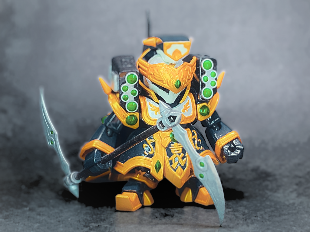 ○素材SD三国伝 024 真 袁術ズサ○塗装・Mr.フィニッシングサーフェイサー 1500 ブラック・Mr.カラー 筆塗り・GSIクレオス Mr.スーパークリアー つや消し スプレー○撮影・カメラ:iPhone SE (2022)・小型撮影ボックス ミニ撮影ボックス LEDライトボックス 簡易スタジオ 折り畳み 簡単組立て 持ち運び便利 小物 スタジオ 撮影 キット 背景布6枚付き USB給電 (2つのライトバー)使用○写真修正:Canva