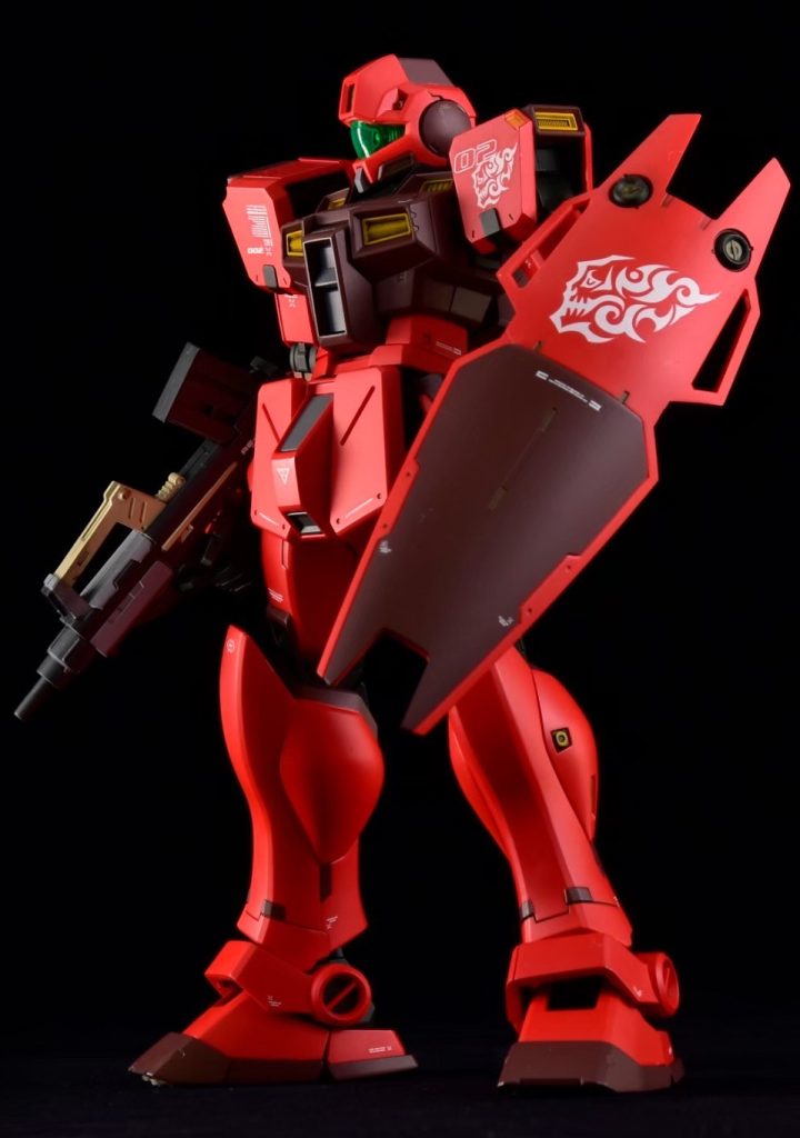 ■正面メインのカラーリングは思い切って目立つ赤に茶色を合わせてみました。ベテランには成り切ってないけど、慣れてきてイキってる感じで笑