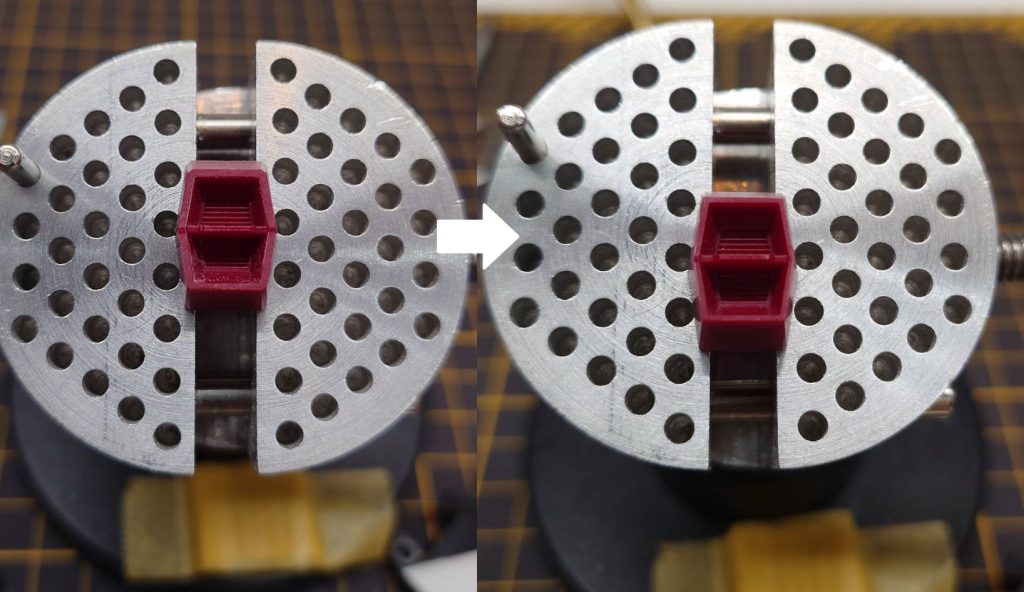 スラスターのふちを薄くして見栄えをよく