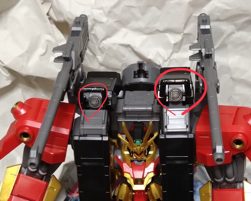 だいたいはここまでになりますが、自分なりにまだ明かされていない謎が残ってます。 滑空砲の隣のある部分、これは何らかの武器なのか?それとも飾り?と気になってます。あと、この機体は『トランザムシステム』が使えるのか?ティフォエウスガンダムは『ラファエルガンダム』がベースなので、使えるんじゃないのか?と疑問に思う自分がいます。 知っている方がいたら教えてくれるとありがたいです……。