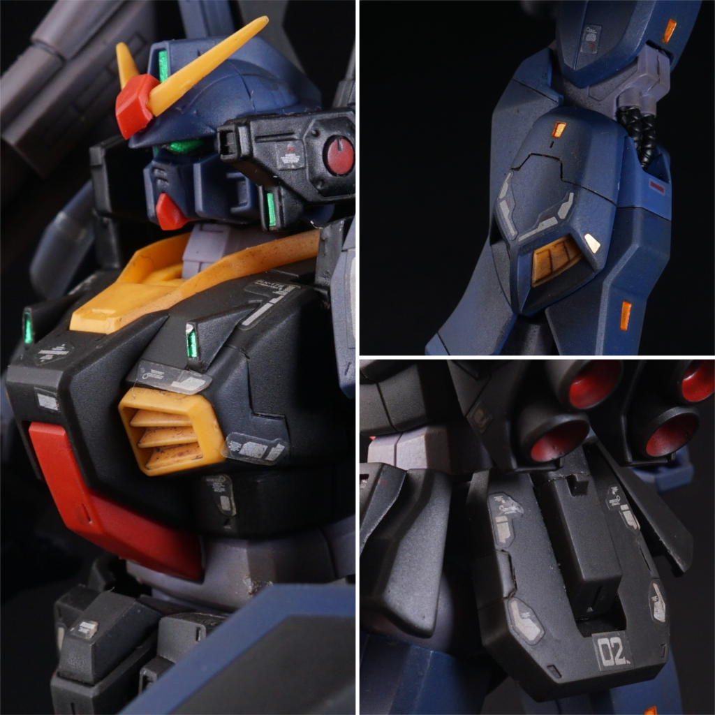 各所にスジボリと部分塗装を行いました。可能な部分は精密ノコギリも使いました。多少はスジボリ作業が早くなりました。