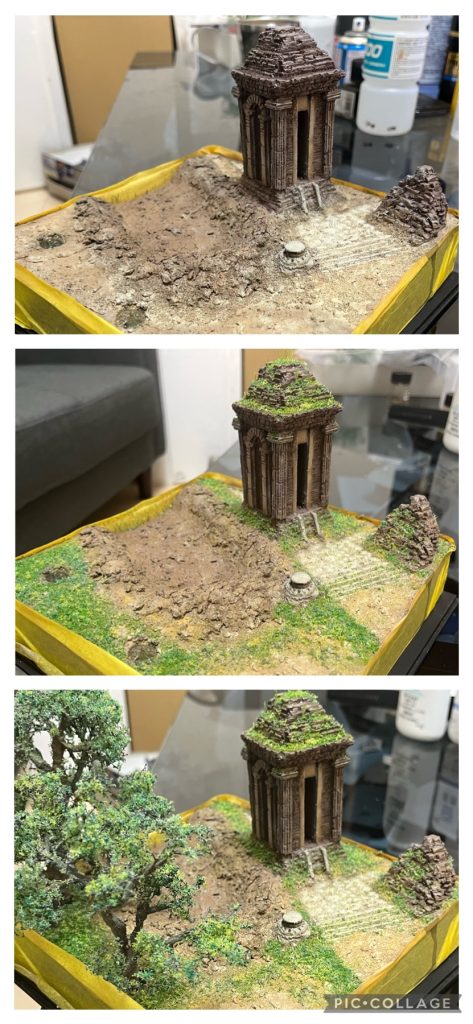 ジオラマ製作中の一コマ。